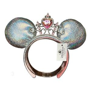 Disney Princess Minnie Mouse Iridescent Holographic Ears with Tiara NWT 3